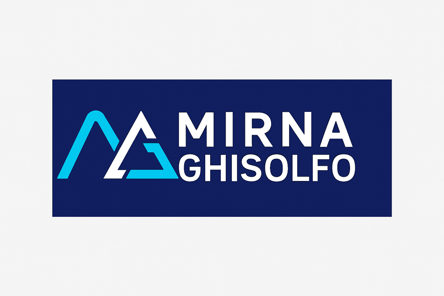 Logo Mirna Ghisolfo en blanco